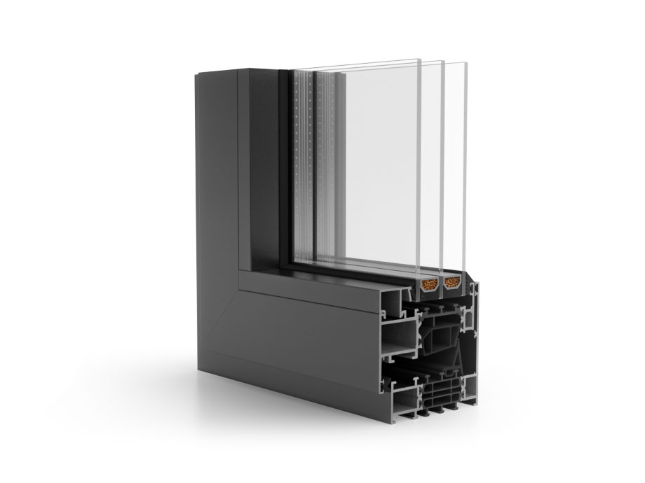 Aluminiumfenster Modell MasterLine 8 - Verdeckter Flügel