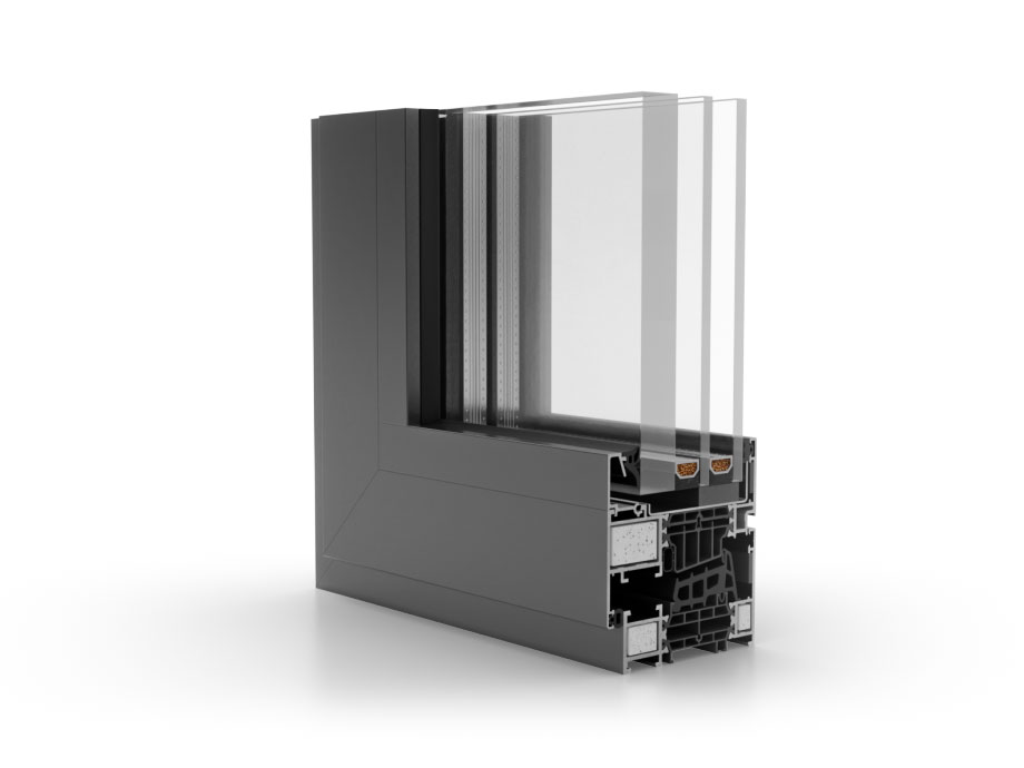 Aluminiumfenster Modell MB-86 EI