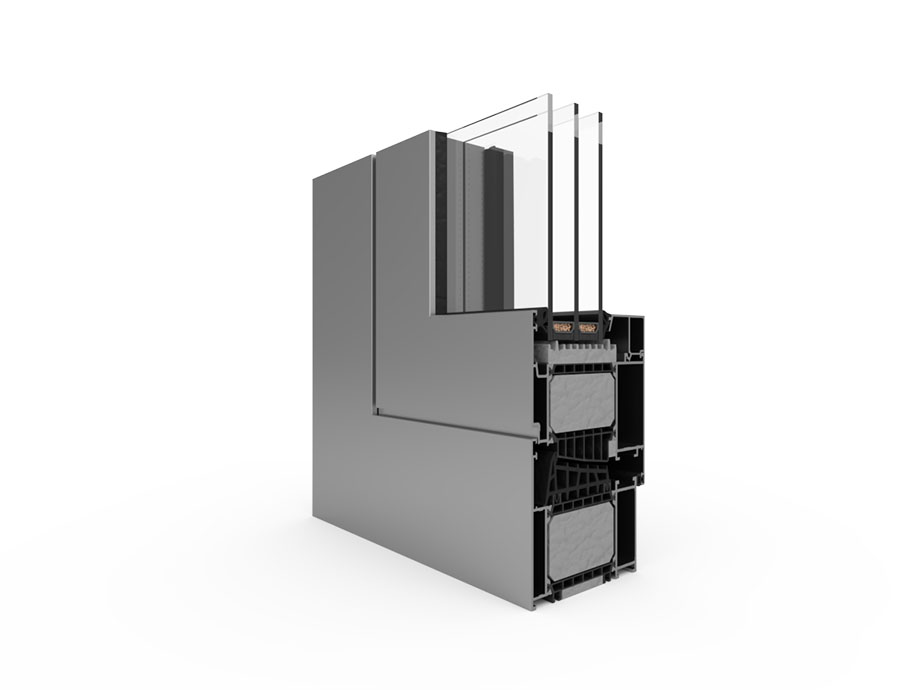 Aluminiumfenster Profilform MB-104 Passive