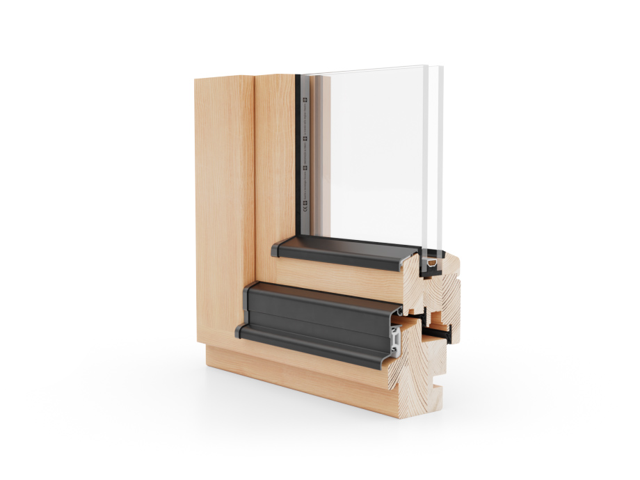 Holzfenster Nuro 68 - mit Unterschnitt